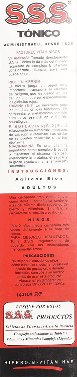 Two 20 Fl Oz S.S.S. Tonic Liquid bottles - pack of 2