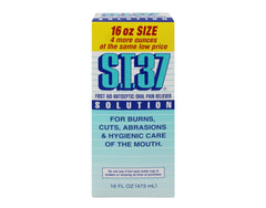 ST 37 antiseptic solution bottle label close-up with NDC 69846-860-01