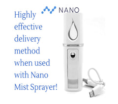 Glass of water with a dropper of colloidal silver