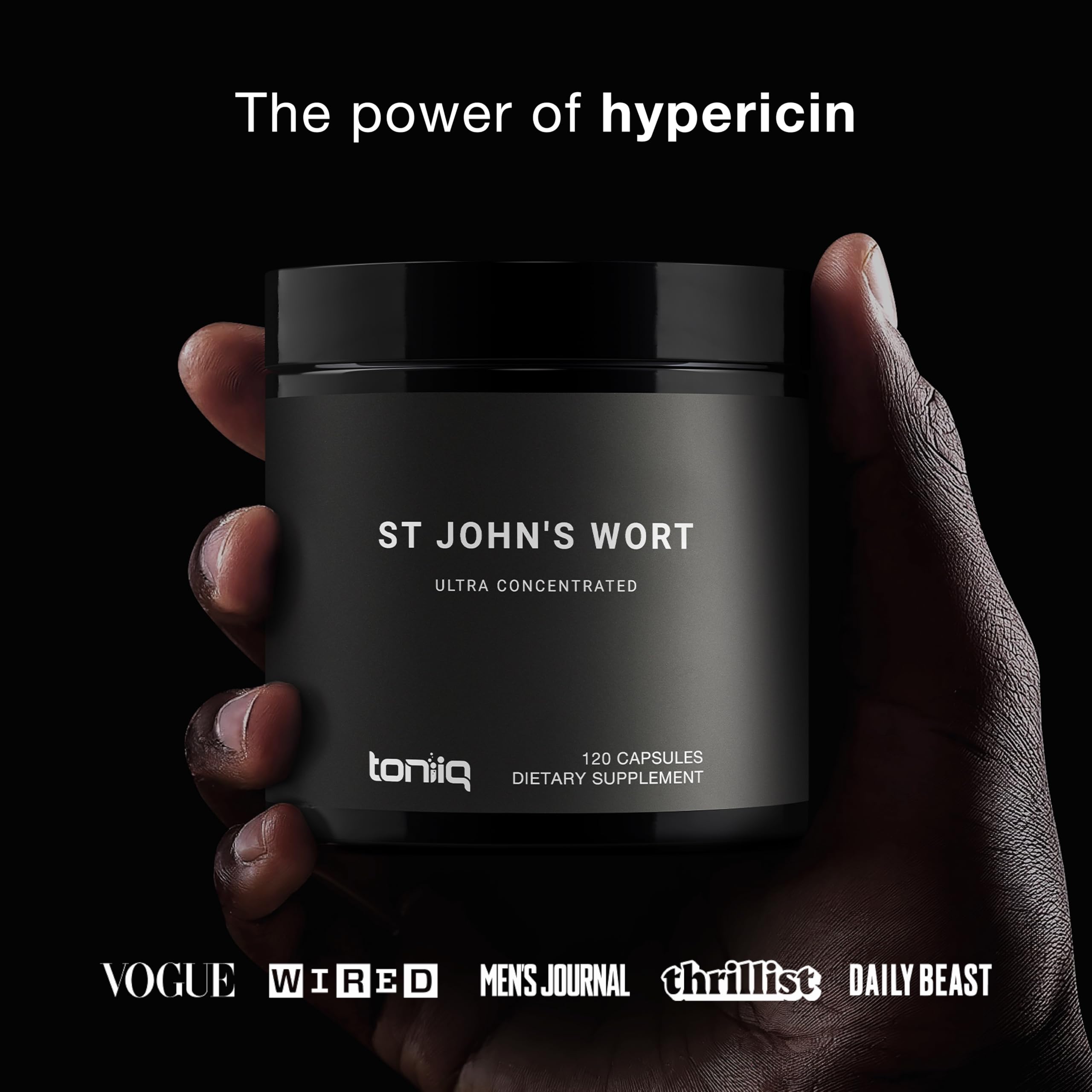 Non-GMO St. John's Wort capsules manufactured in the USA