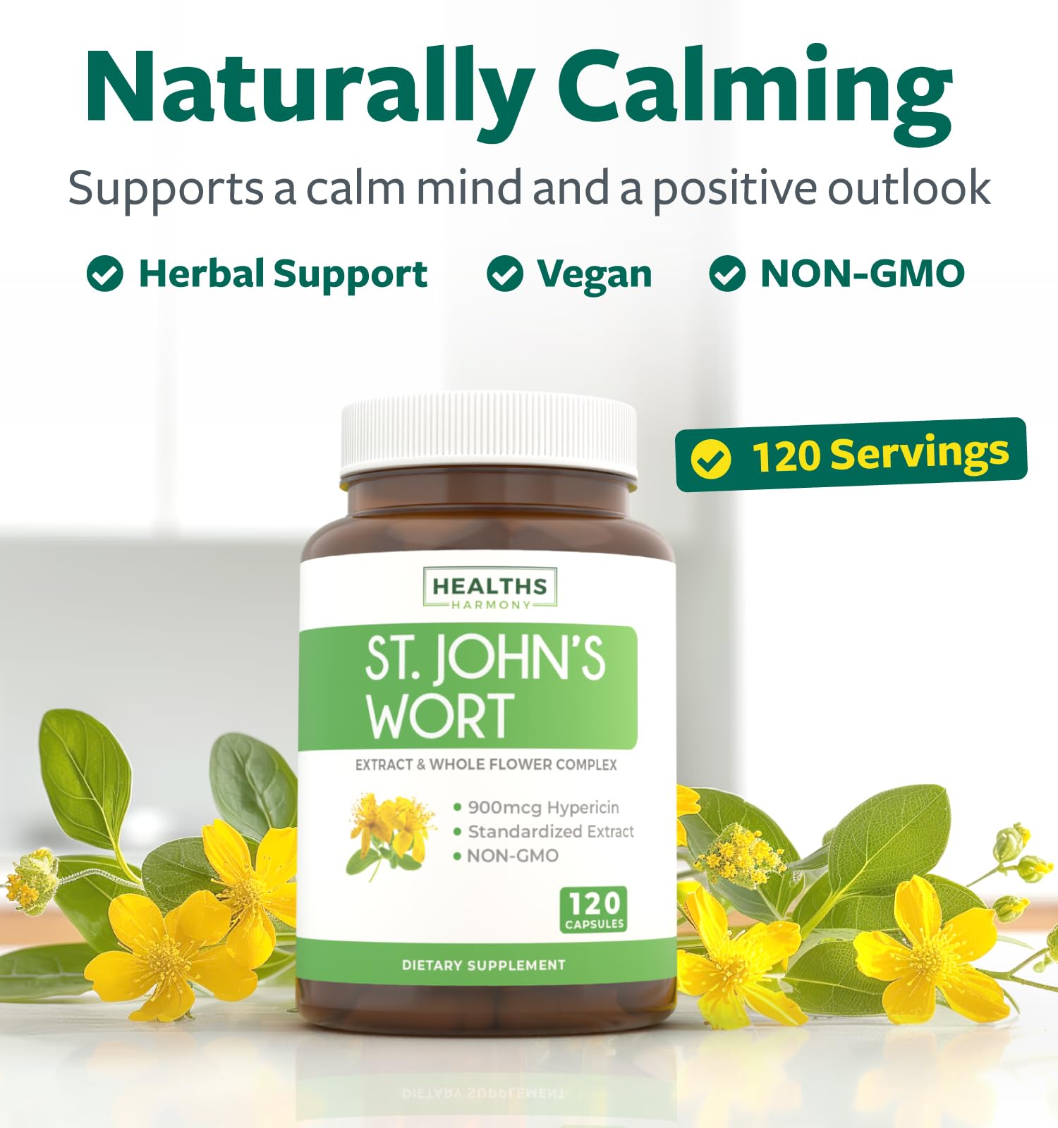 Saint John's Wort extract showing 0.3% Hypericin