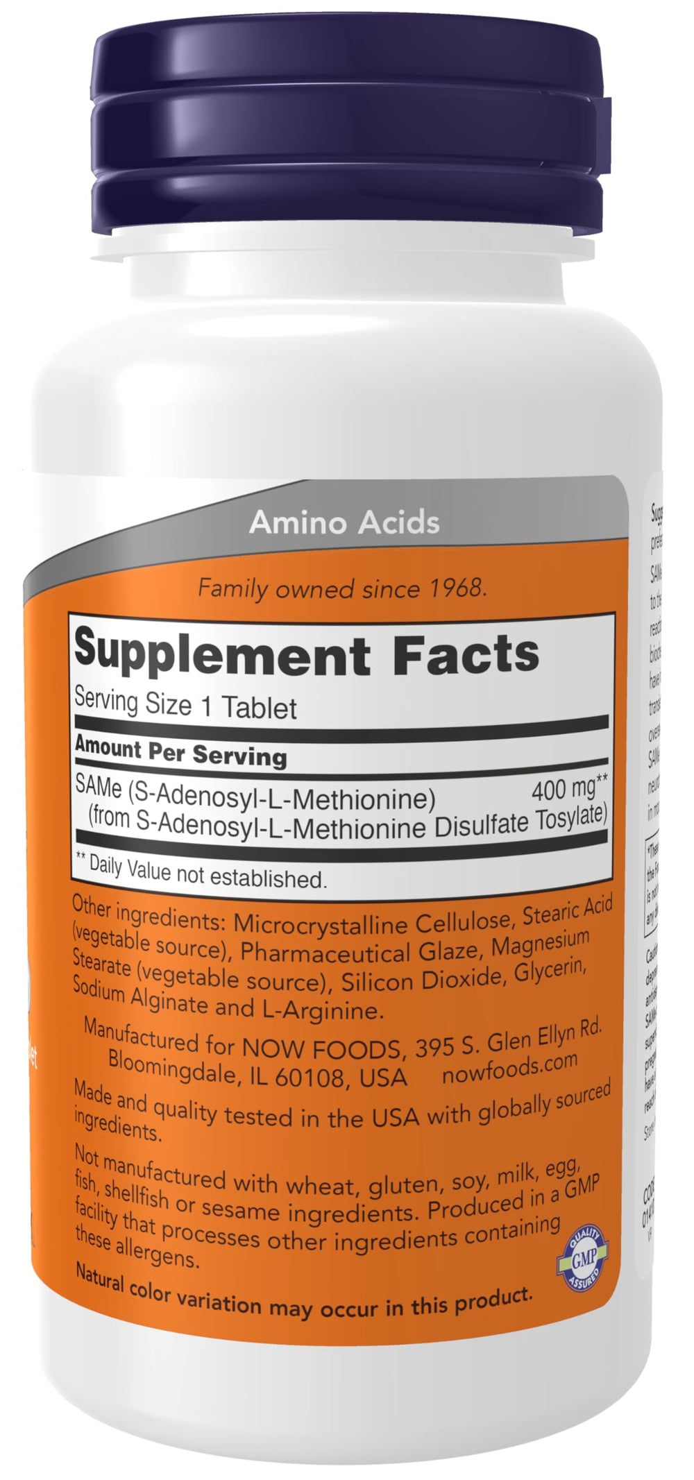 Stabilized SAMe 400 mg smaller tablets