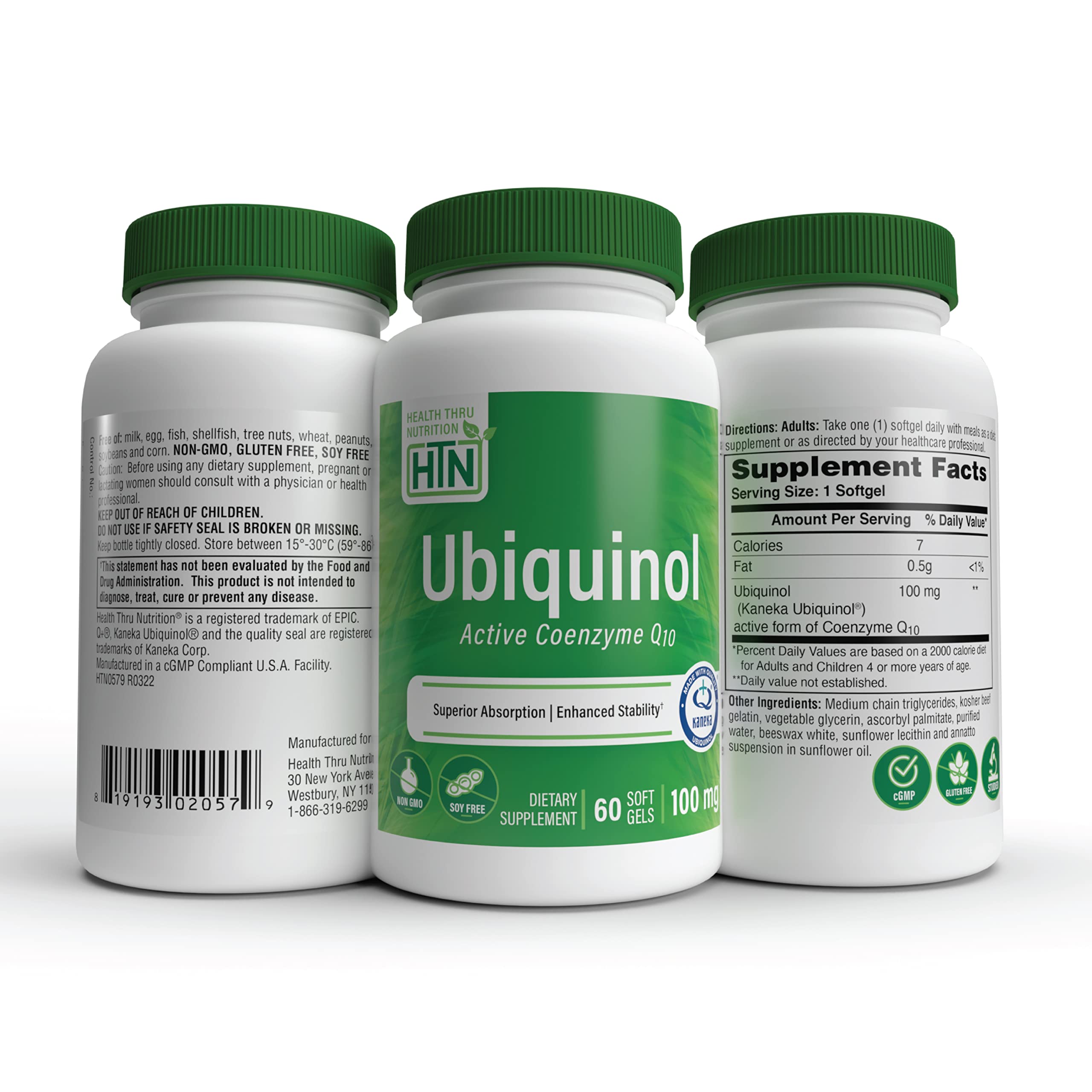 Stabilized ubiquinol for improved absorption