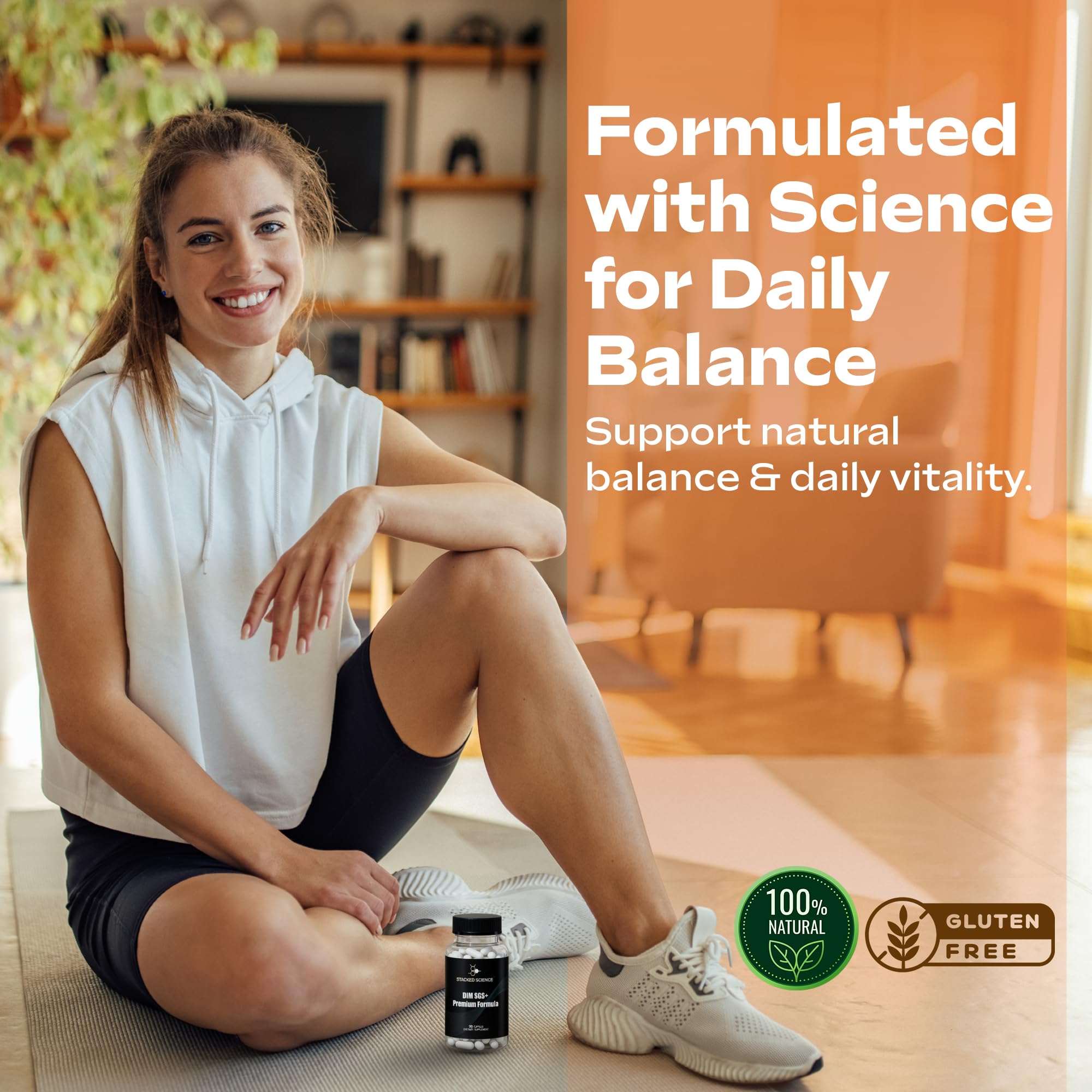 Stacked Science 90-day supply packaging indicating long-term consistency