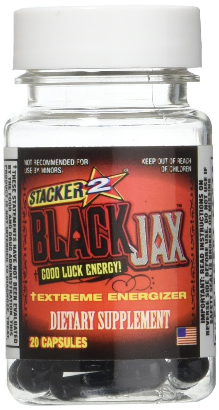 Stacker 2 Black Jax bottle with capsules