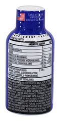 Stacker 2 blue raspberry energy shot bottle close-up showing convenient single-dose energy option
