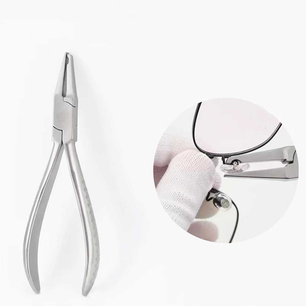 Stainless steel nose pad pliers with durable brackets