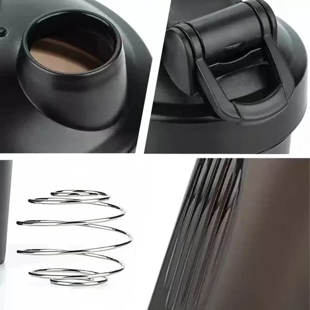 Stainless wire whisk accessory included with protein shaker bottle