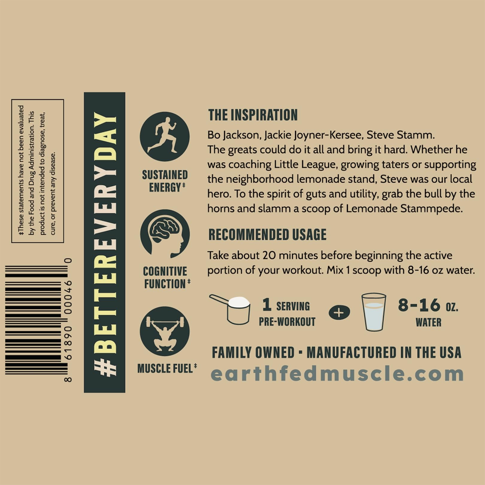 Gluten-free and keto-friendly Stammpede pre-workout ingredients