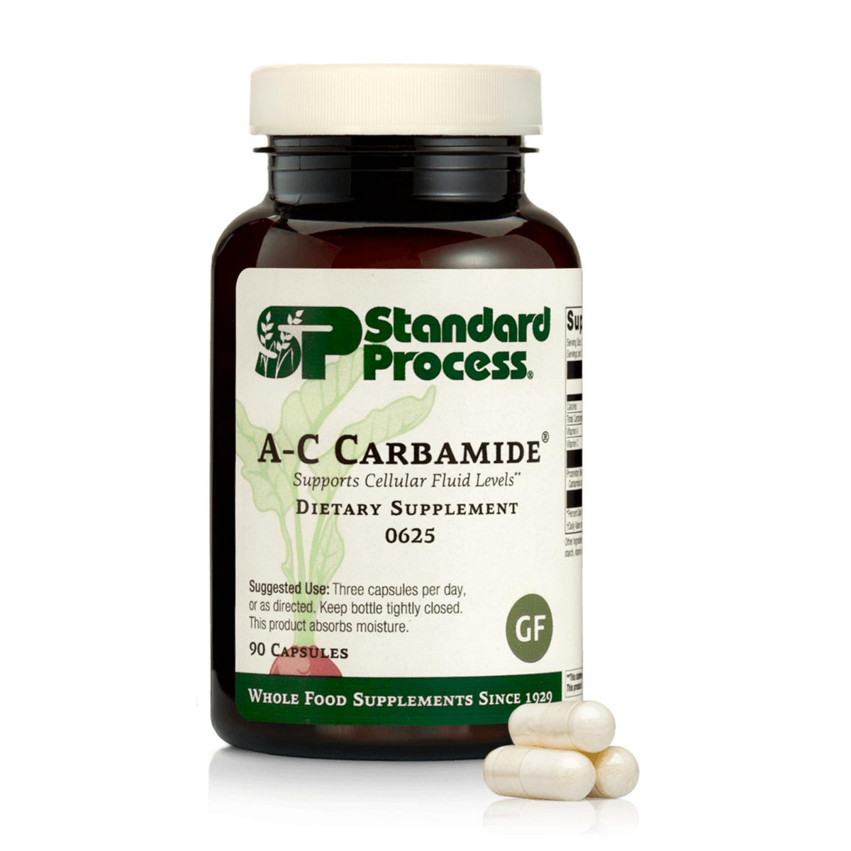 Front label of Standard Process A-C Carbamide kidney support product