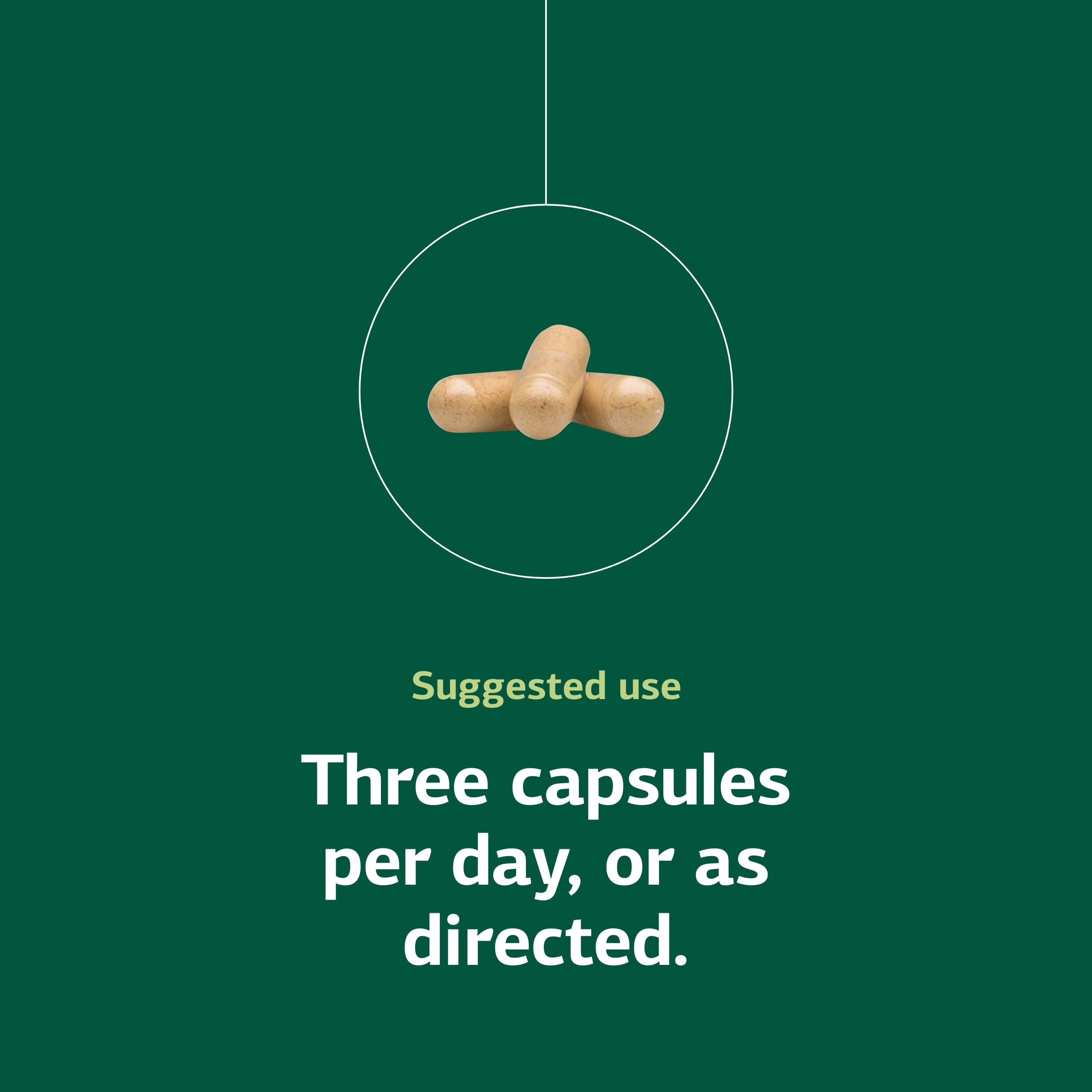 90 capsules bottle standing upright