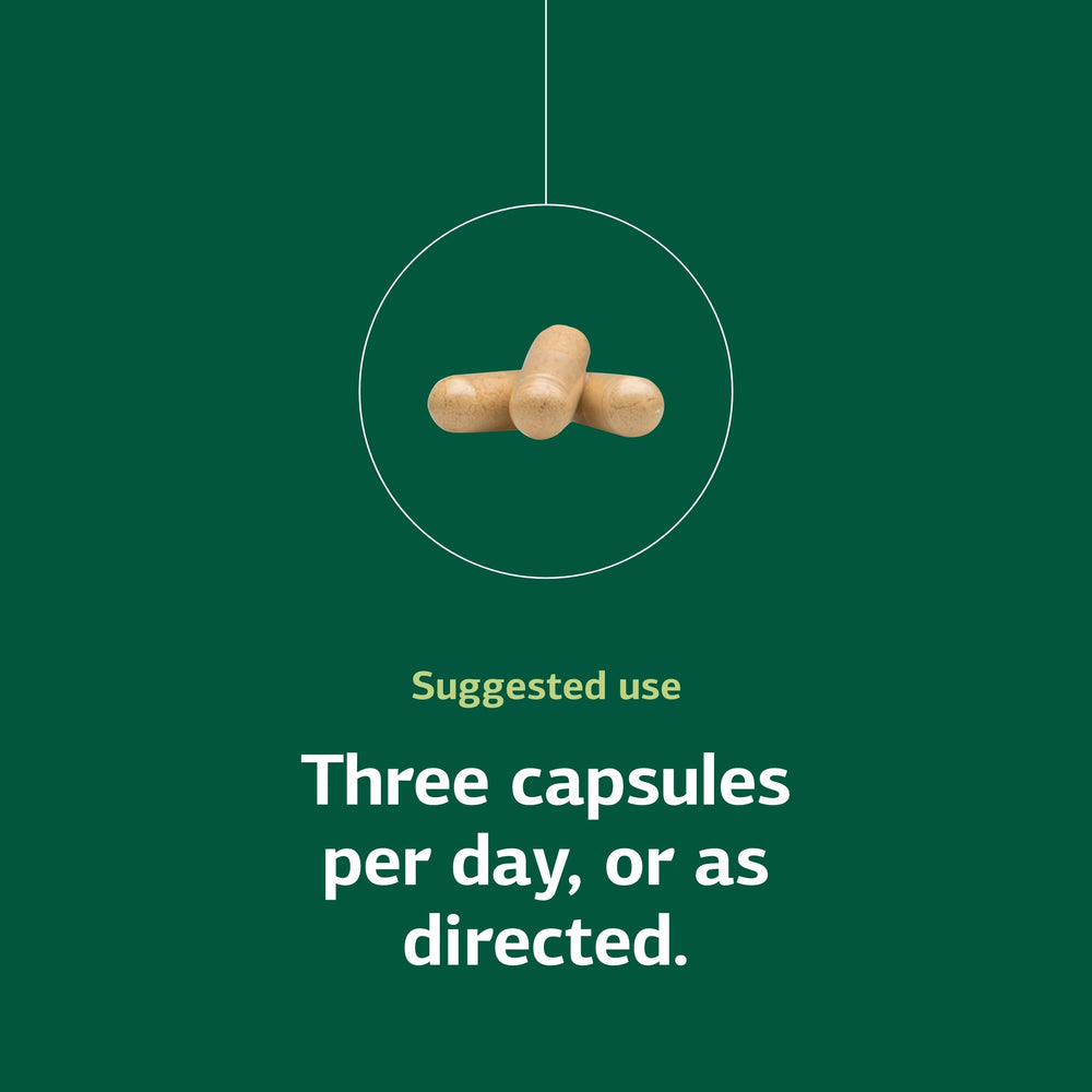 90 capsules bottle standing upright