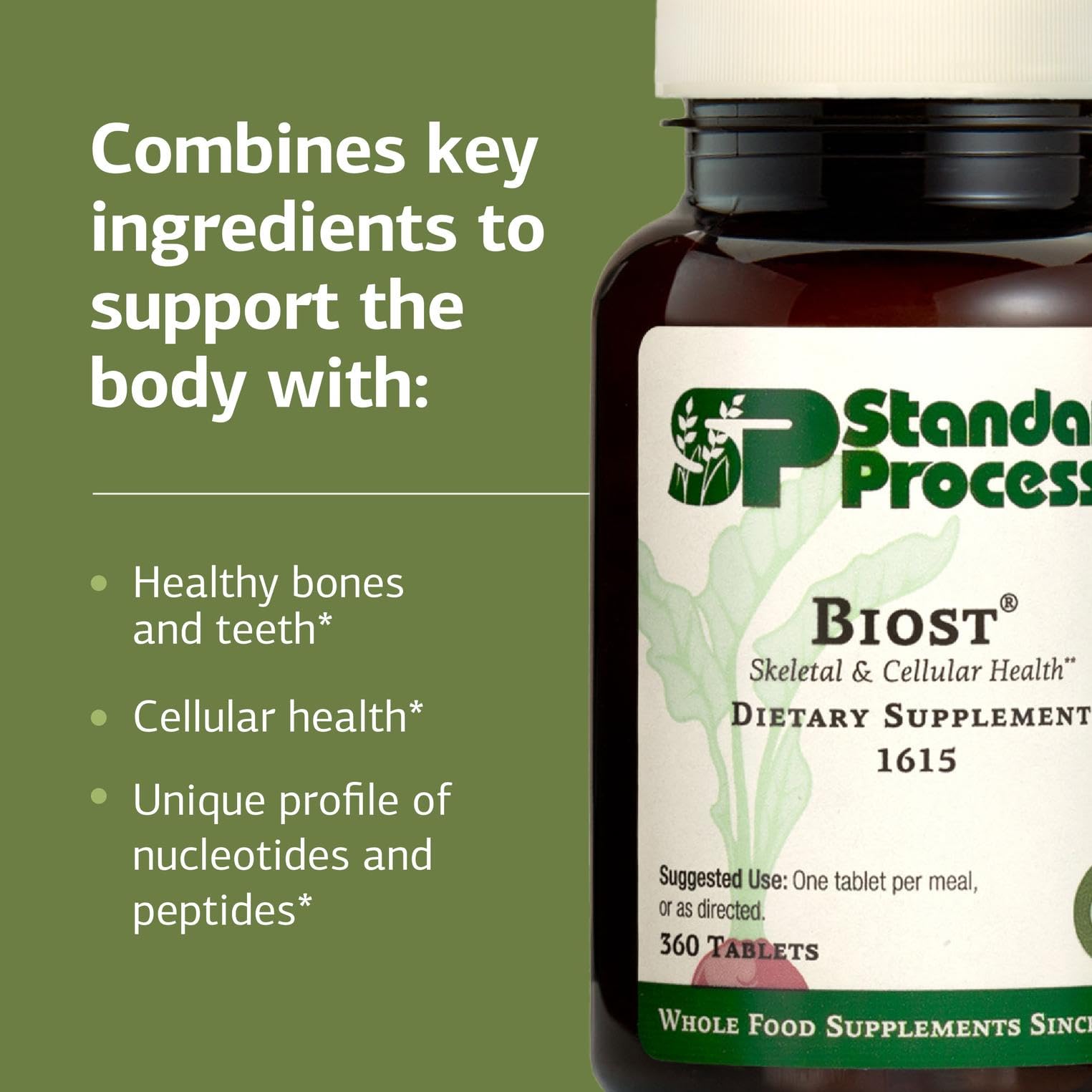 Standard Process Biost capsules imagery signaling cellular health support.