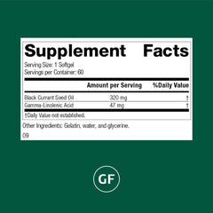 Label of Standard Process Black Currant Seed Oil bottle