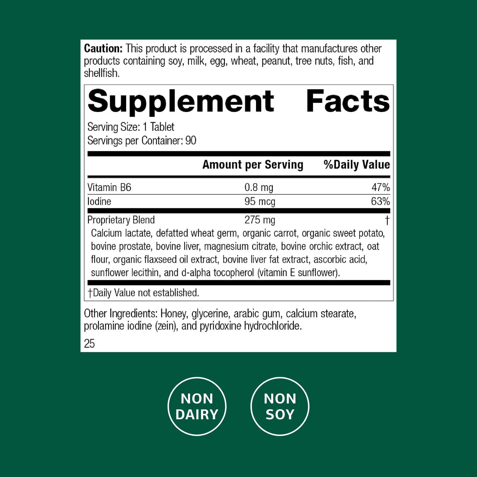 Cataplex F label with product details