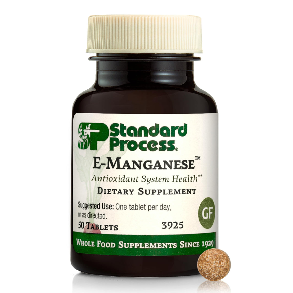 Standard Process E-Manganese bottle front label