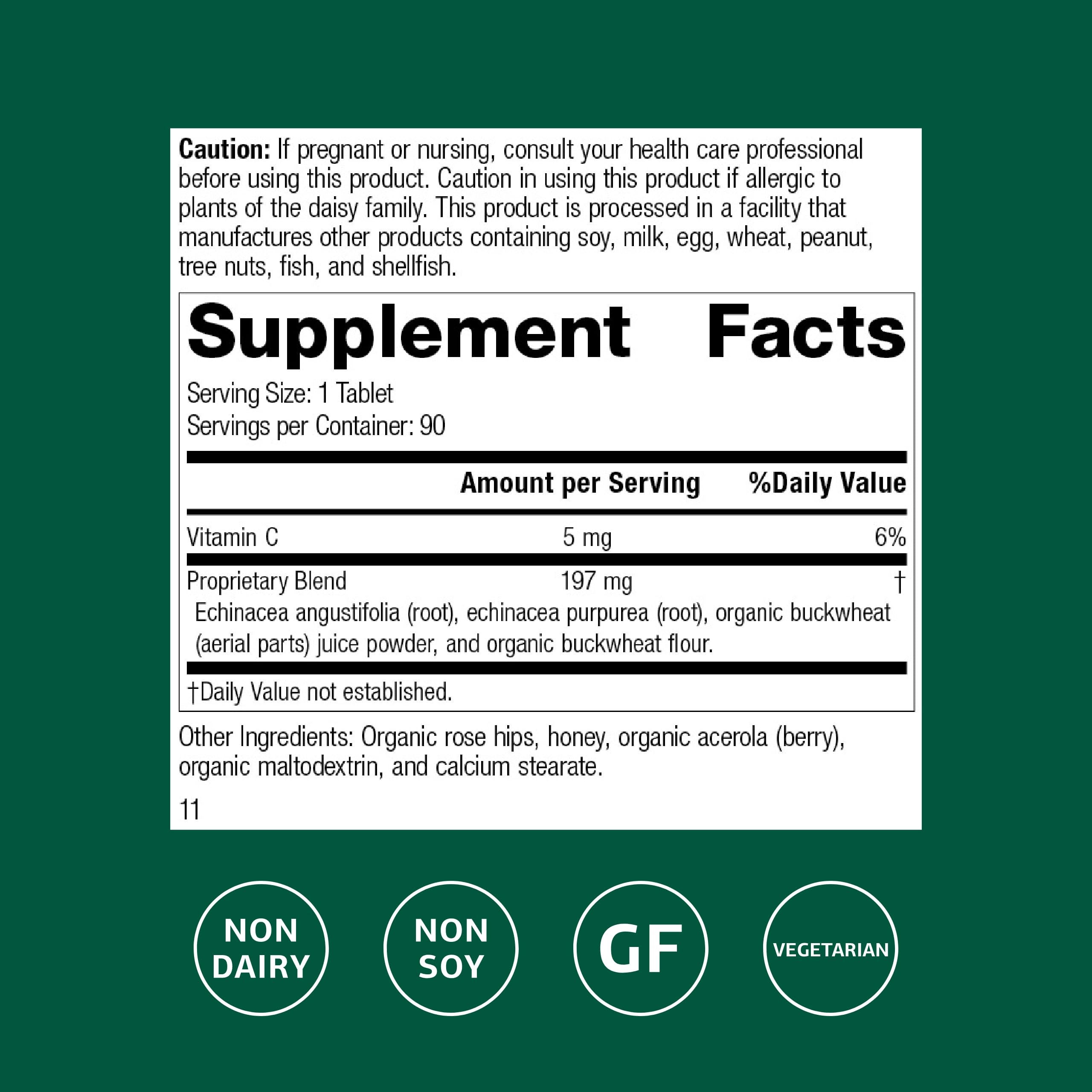 Echinacea-C 90 tablets bottle on white background