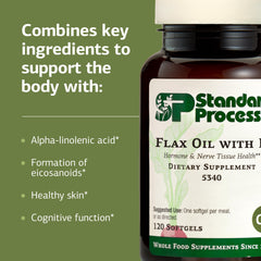 Standard Process flax oil with B6 label on bottle