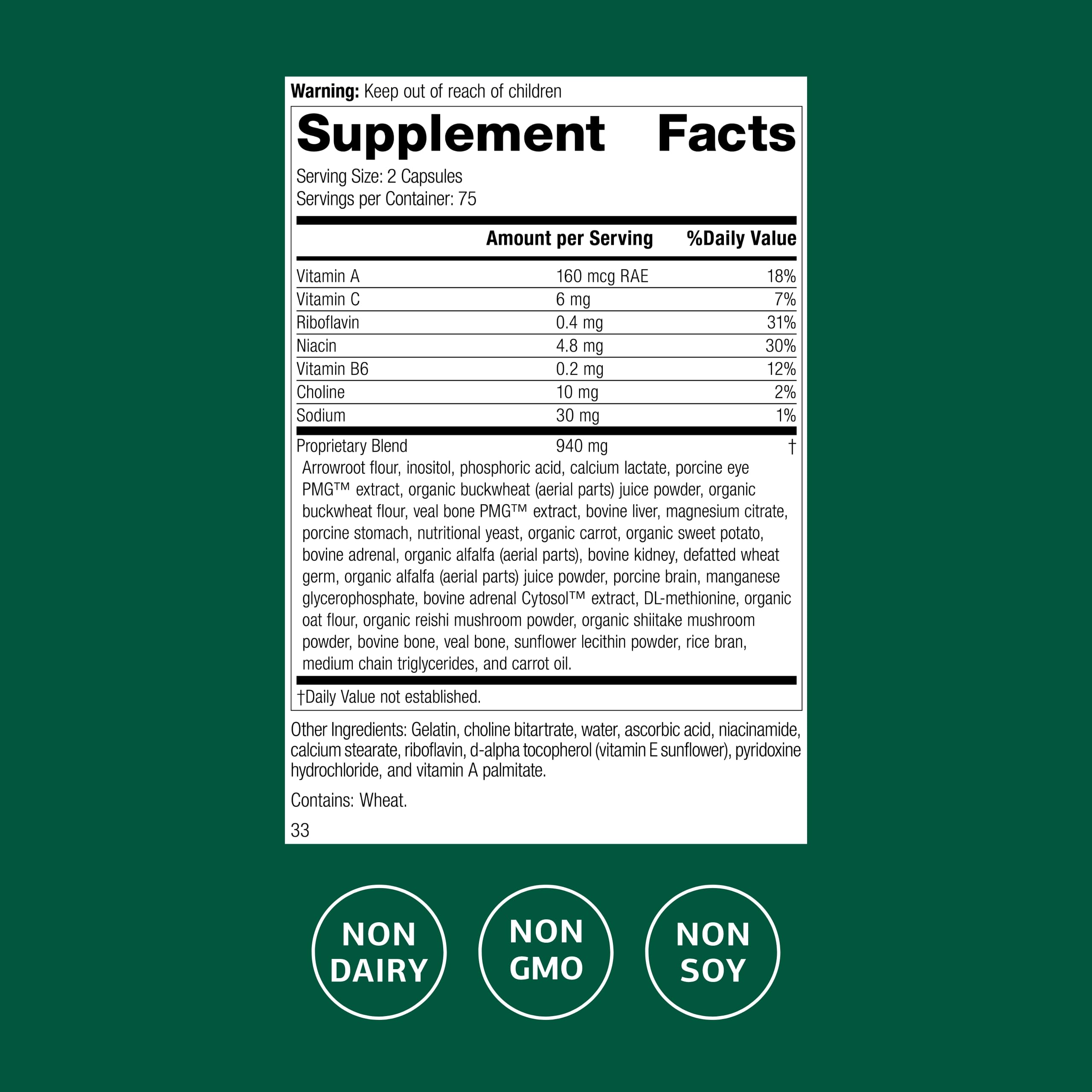 Standard Process Iplex capsules close-up highlighting whole-food formula.