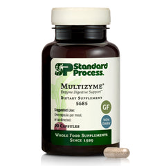 Standard Process Multizyme bottle label – 90 capsules