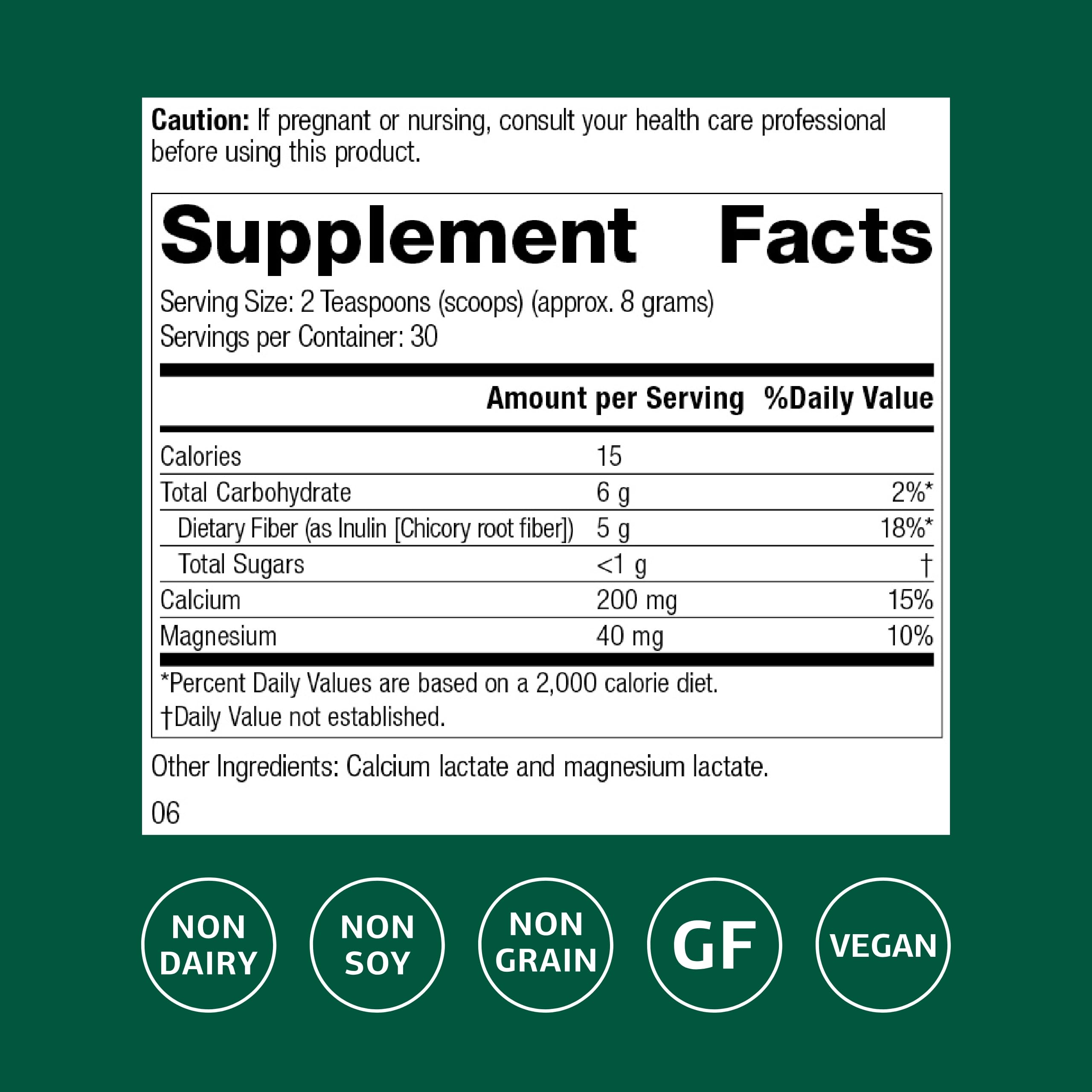 Product label close-up showing ingredients and supplement facts