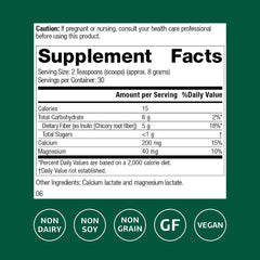 Product label close-up showing ingredients and supplement facts