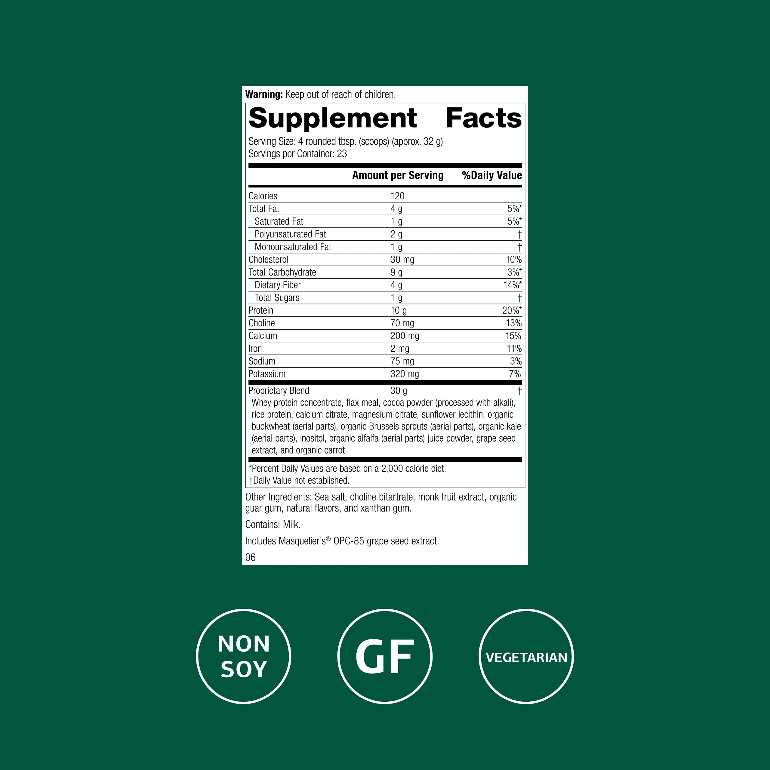 SP Complete Vanilla protein powder included in purification kit
