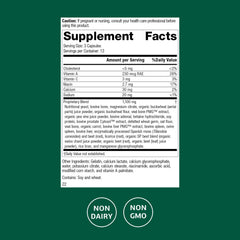 Close-up of Rumaplex bottle label showing Vitamin A and Niacin