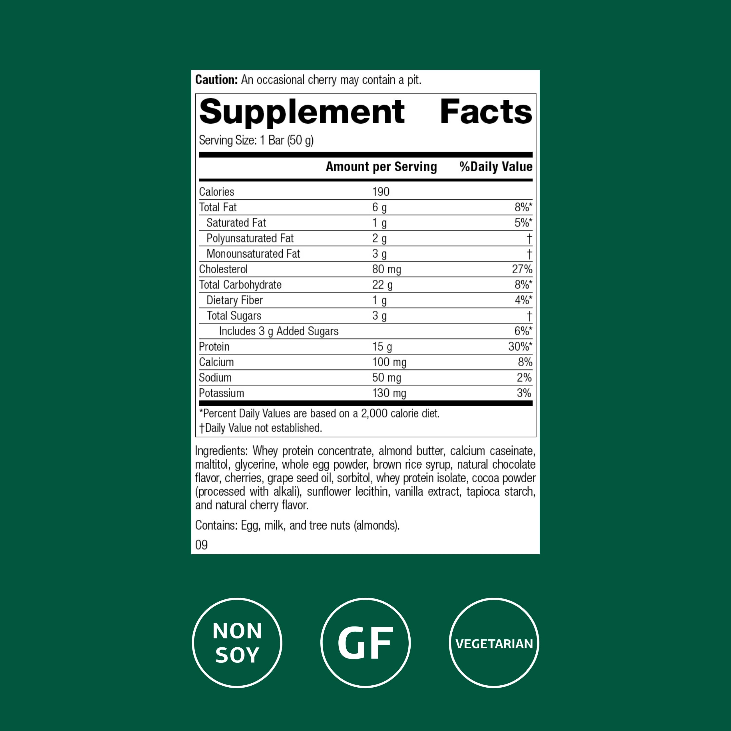 Standard Process StandardBar Cocoa Cherry packaging emphasizes whole-food nutrition