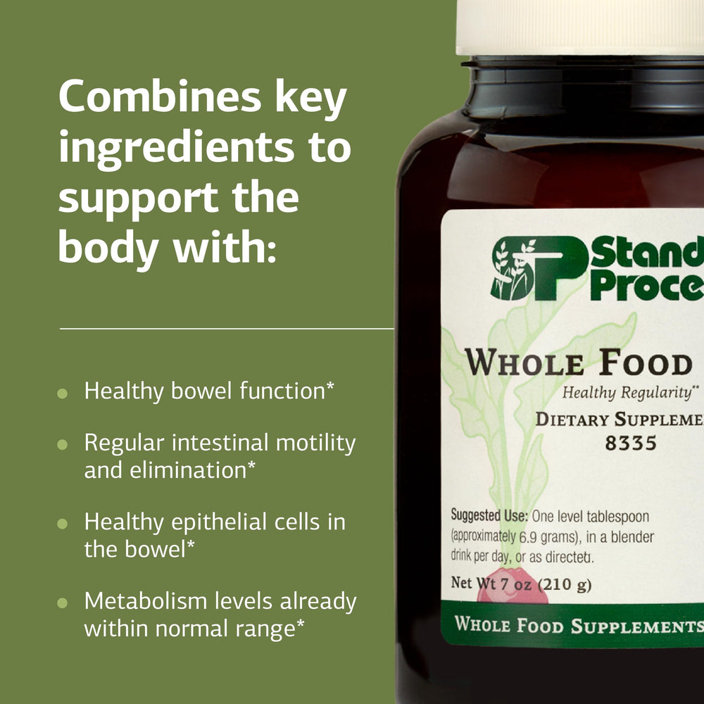 Diagram showing healthy bowel function with Whole Food Fiber