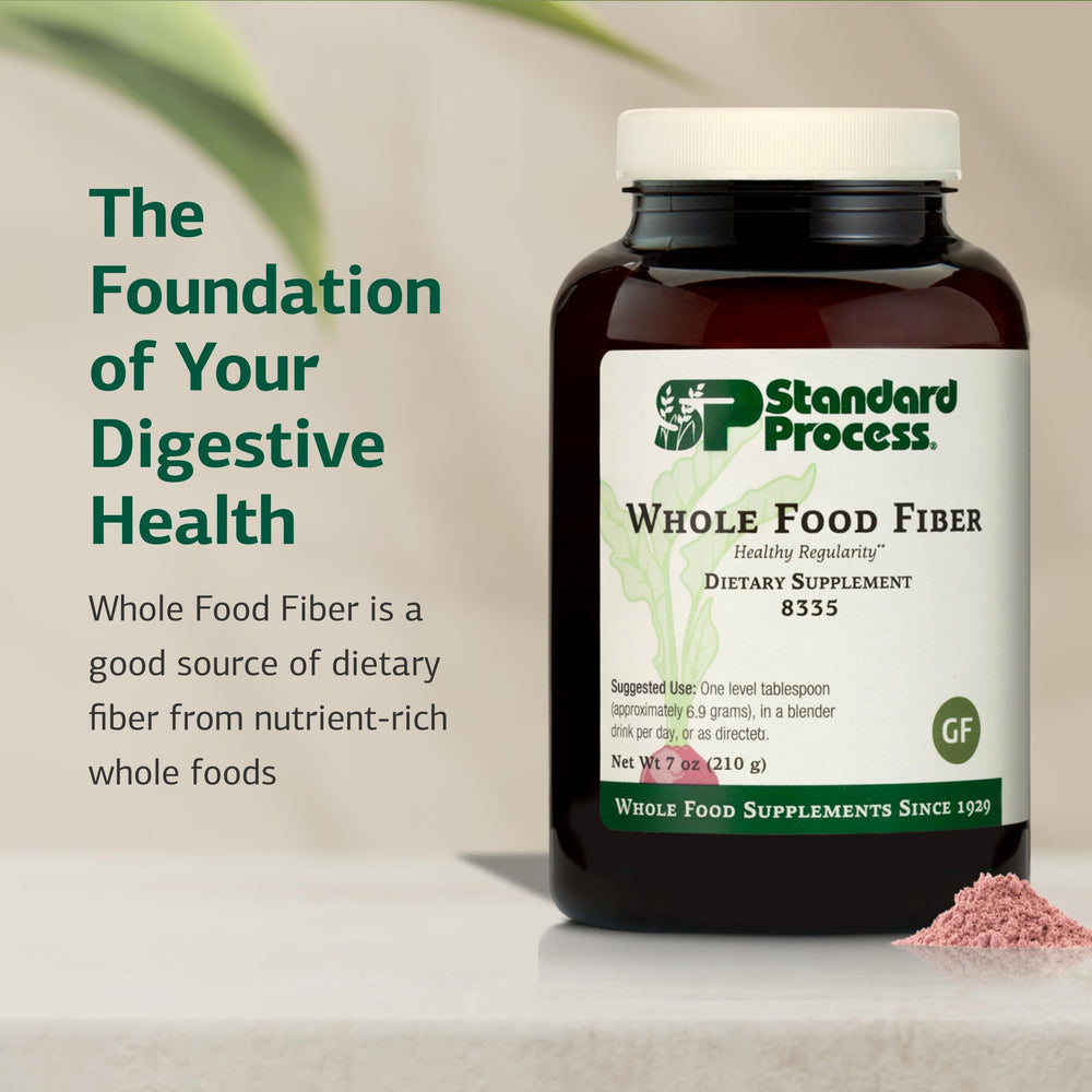 Graphic illustrating digestive health benefits of Whole Food Fiber