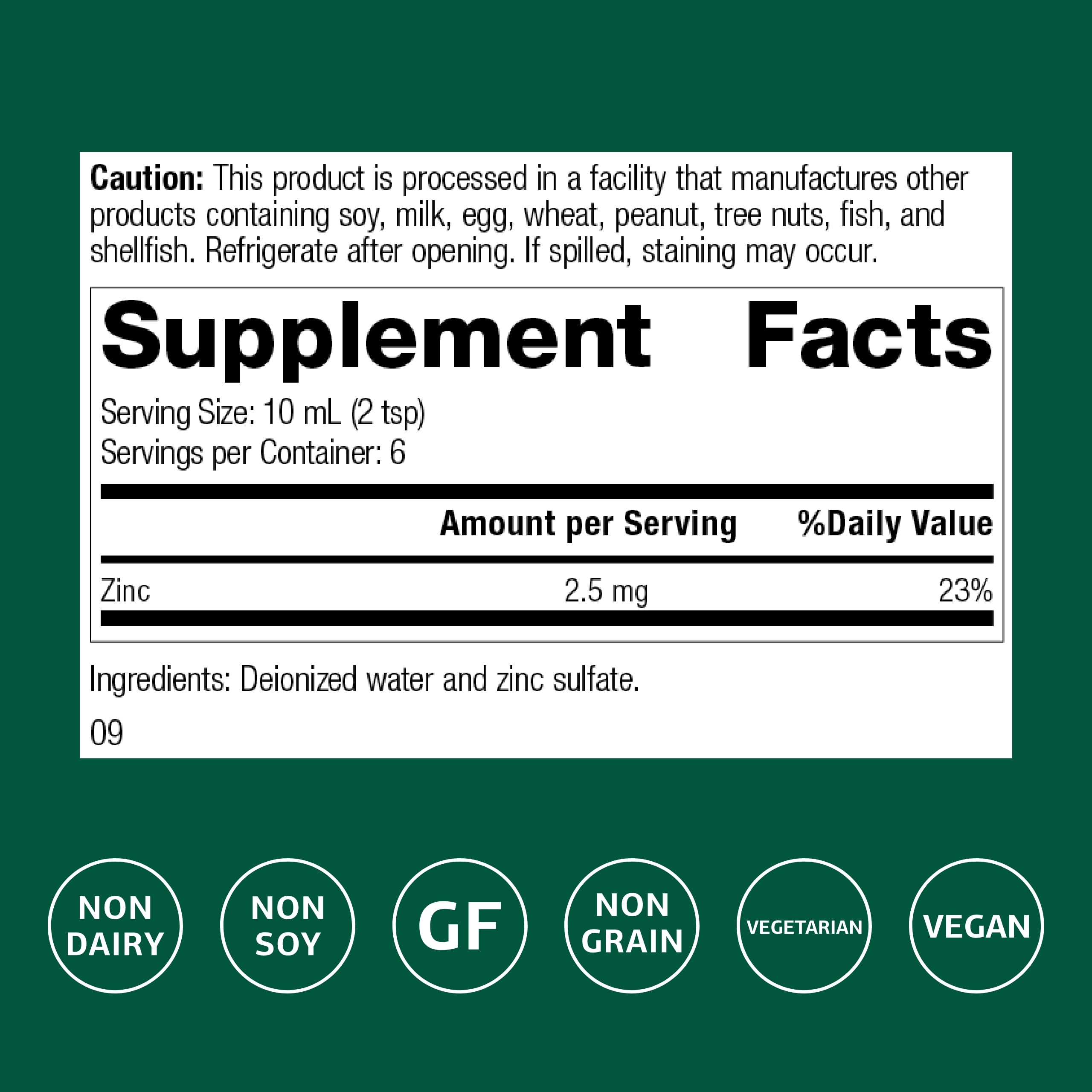 Two teaspoonfuls (10 mL) prepared for Zinc Test