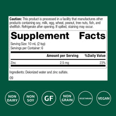 Two teaspoonfuls (10 mL) prepared for Zinc Test