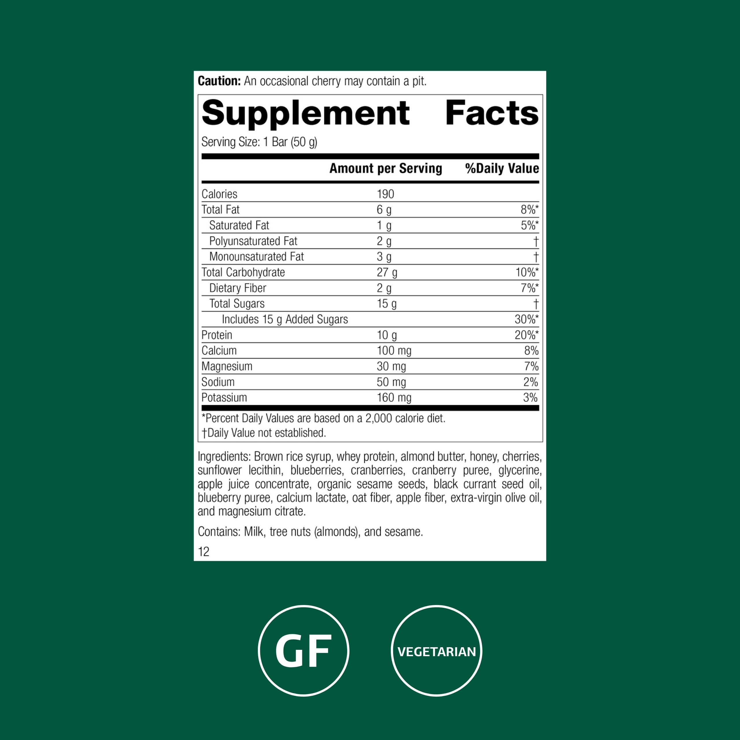 Standard Process StandardBar with berries signaling antioxidant-rich snack