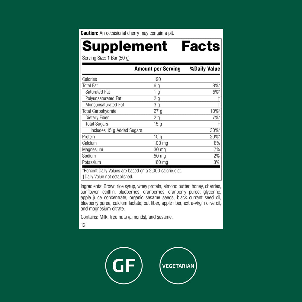 Standard Process StandardBar with berries signaling antioxidant-rich snack