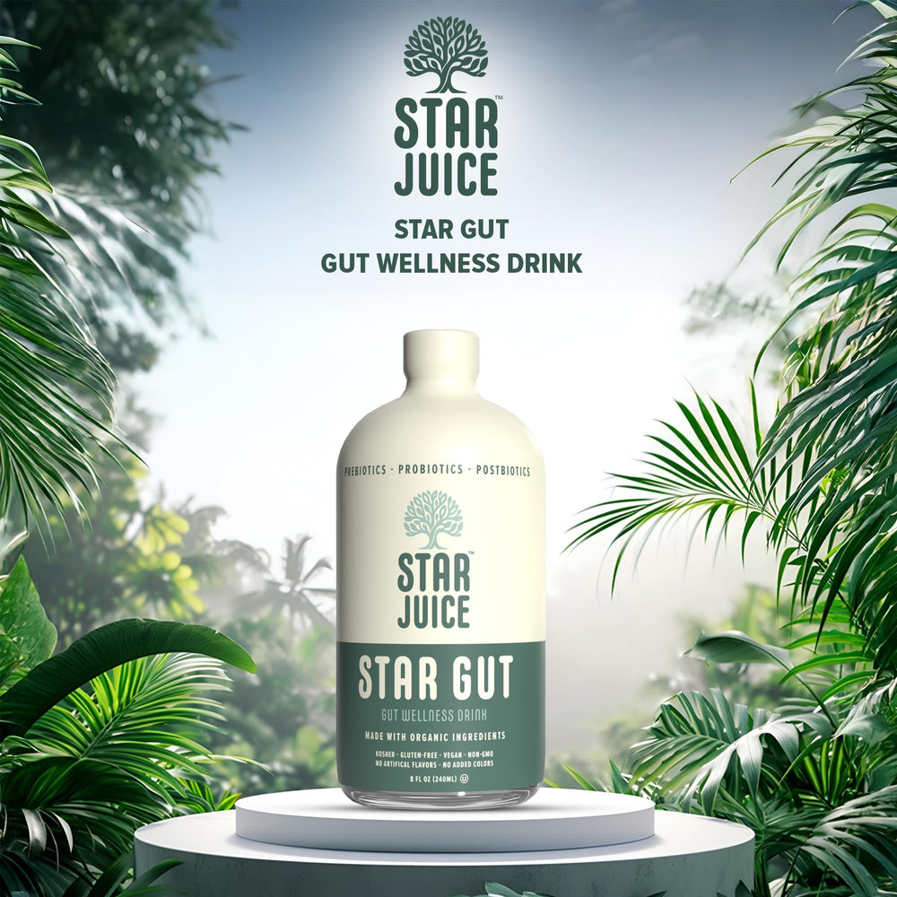 Star Juice packaging and branding on a white surface