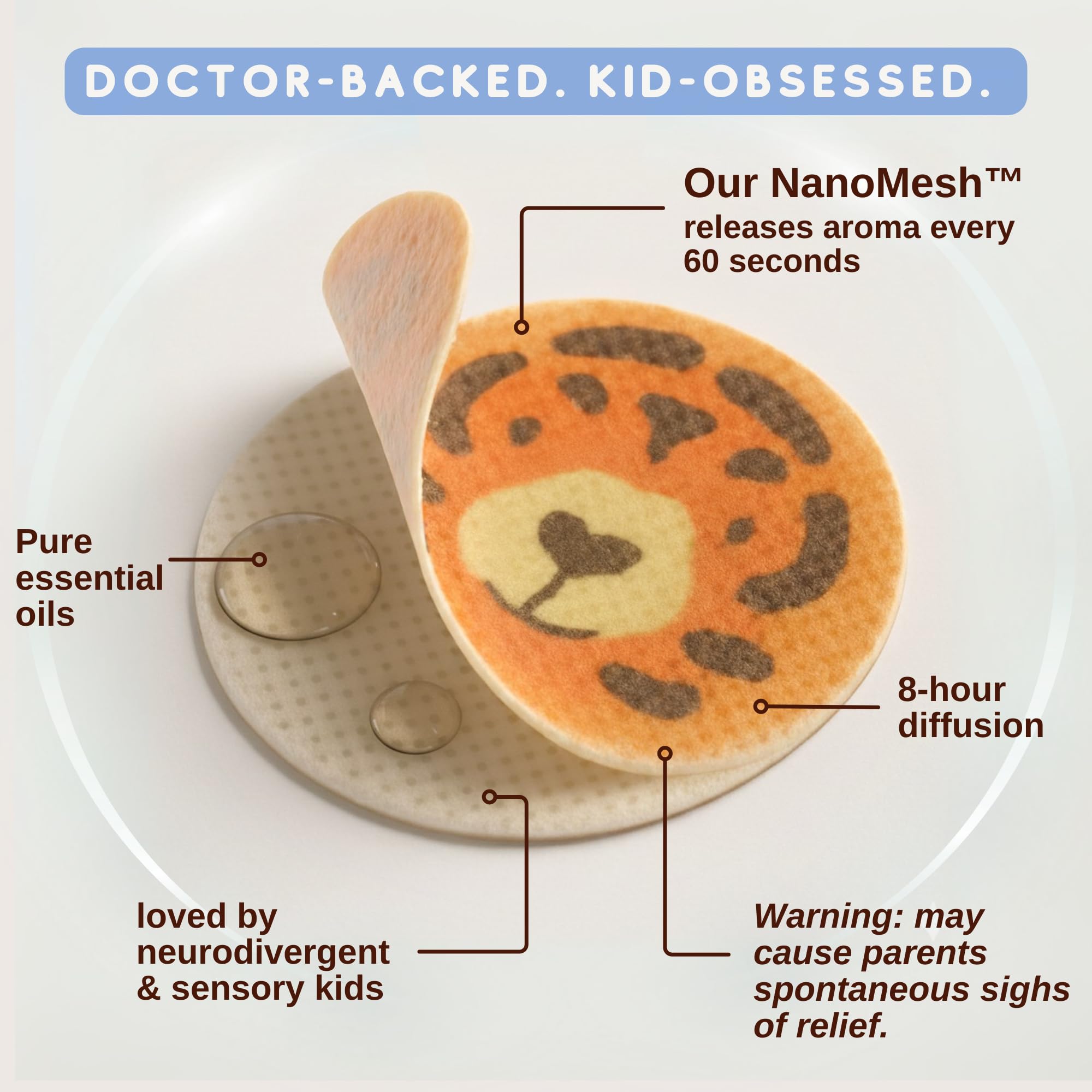 Sleep patch being applied to a pajama sleeve