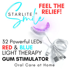 Starlite Smile portable gum light setup with USB-C
