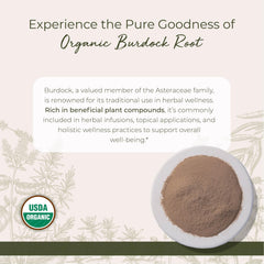 Burdock Root Powder bulk 1lb back label