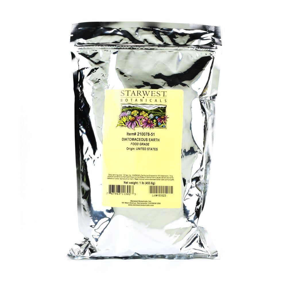 Starwest Botanicals Diatomaceous Earth 1 lb bottle front view