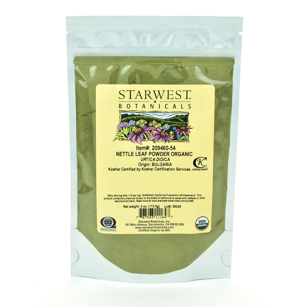 Organic Nettle Leaf Powder – 4 oz, Urtica dioica, image 1
