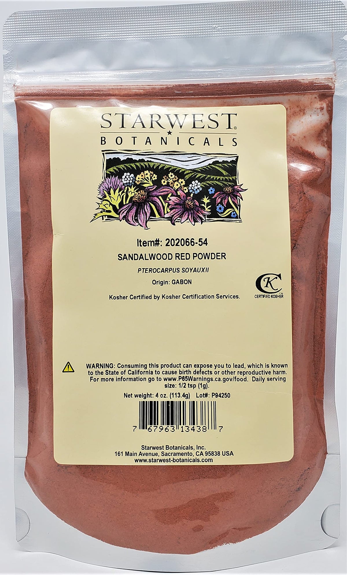 Red Sandalwood Powder 4 Ounces by Starwest Botanicals