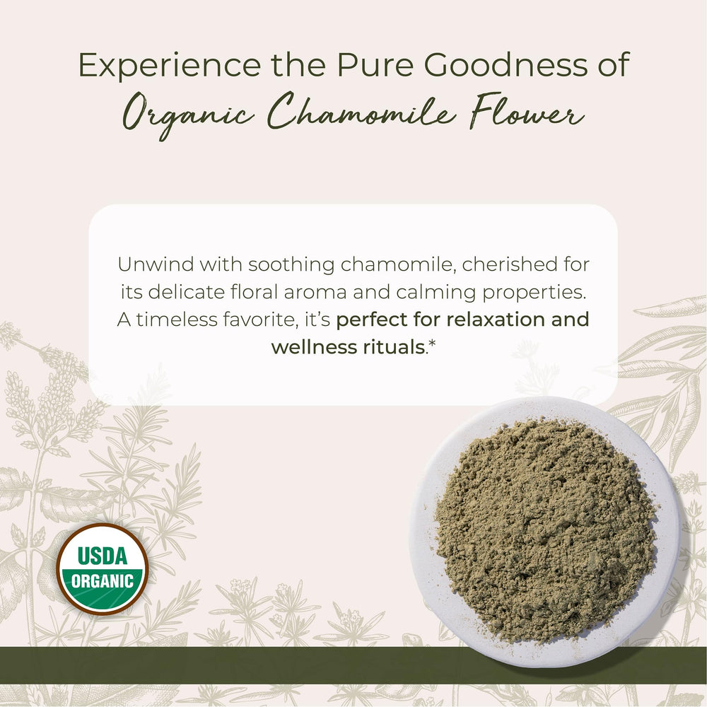 Starwest Chamomile Powder packaging and resealable bag