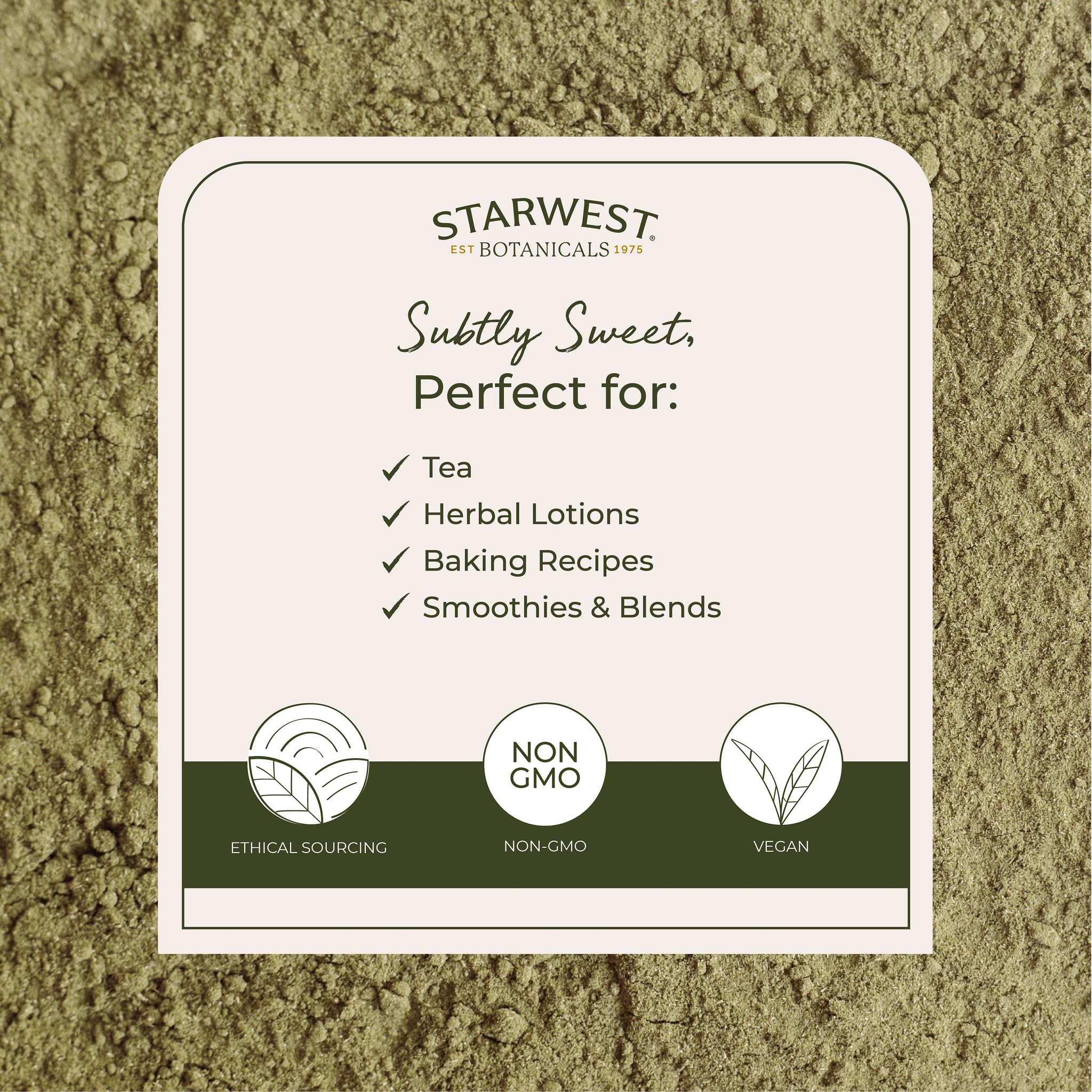 Chamomile powder used to brew tea