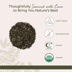 Close-up of dried cleavers herb loose leaf in pouch