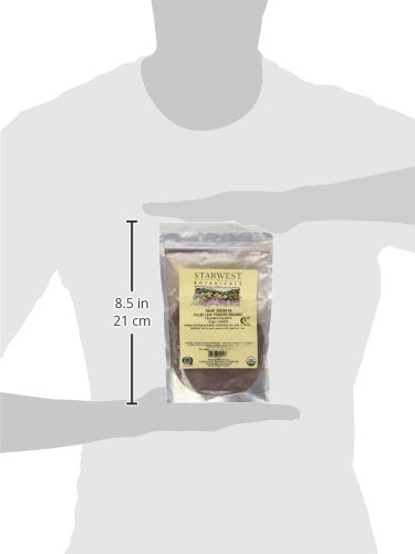 Close-up of Starwest Dulse Leaf Powder 4 oz label
