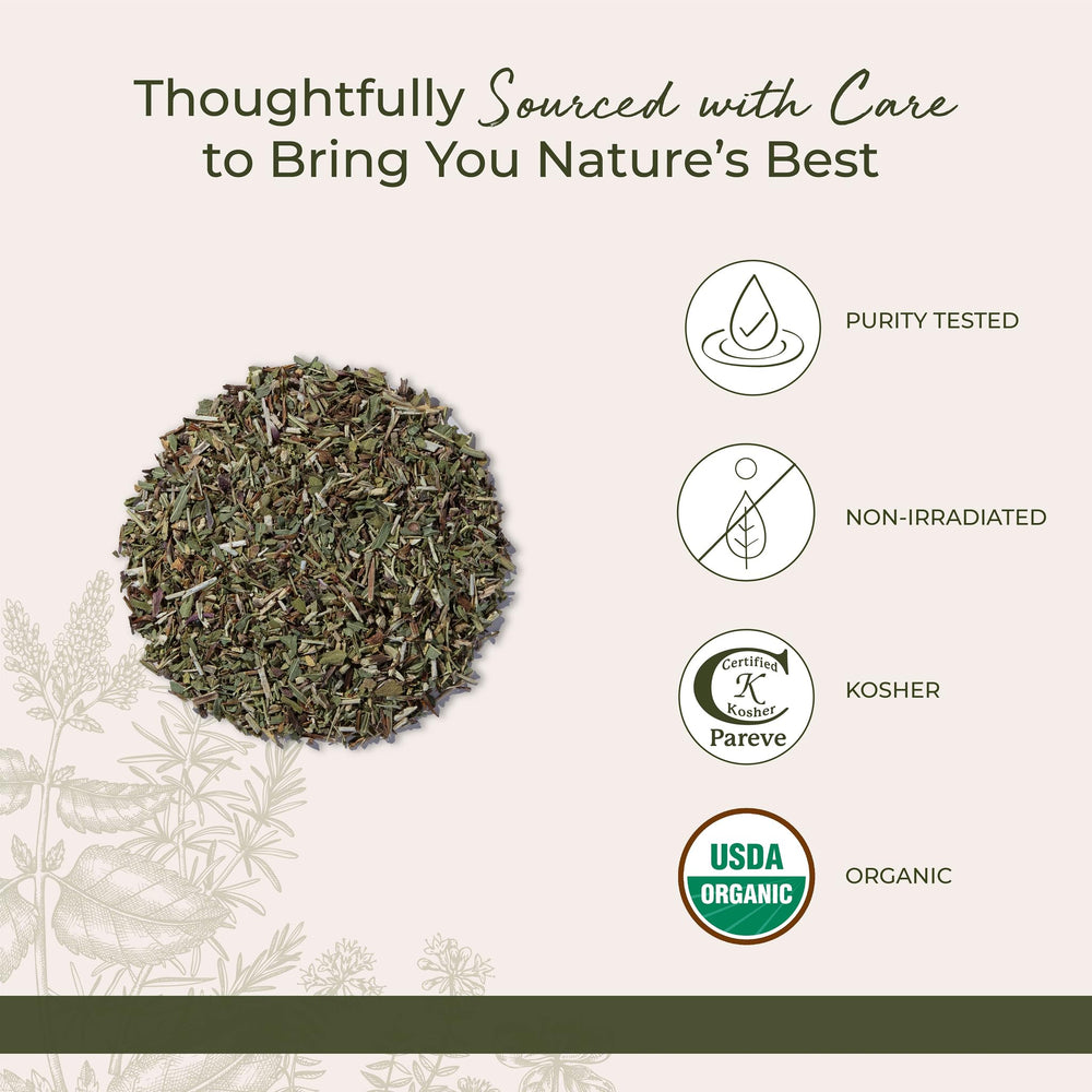 Organic Echinacea Angustifolia herb packaging and loose leaves