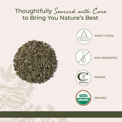 Organic Echinacea Angustifolia herb packaging and loose leaves