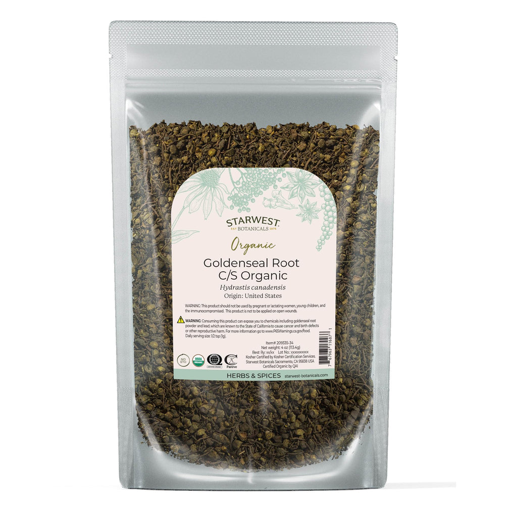 Starwest Botanicals Organic Goldenseal Root 4 oz Pouch