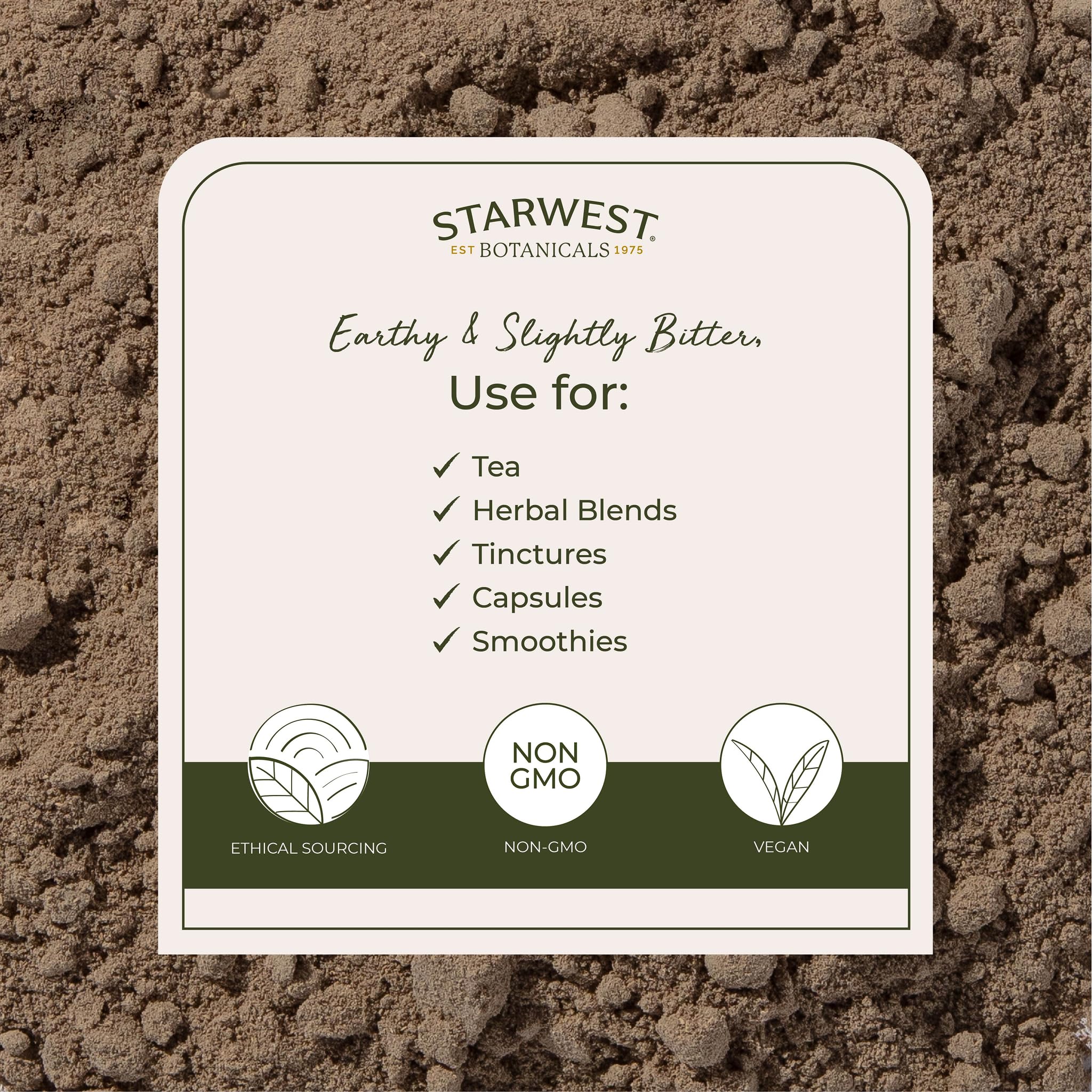 Close-up of dried Kava Kava root powder